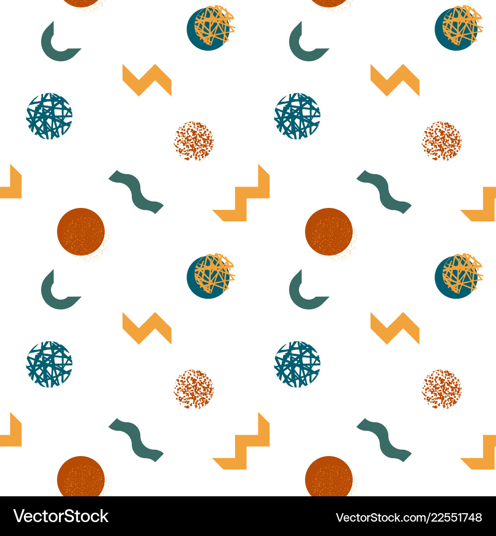 Memphis Style Abstract Pattern vector image