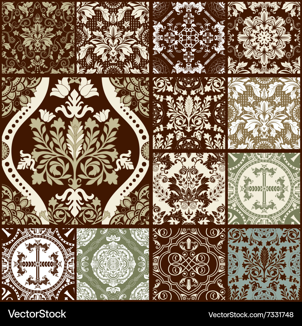 Patchwork Ornament Pattern vector image