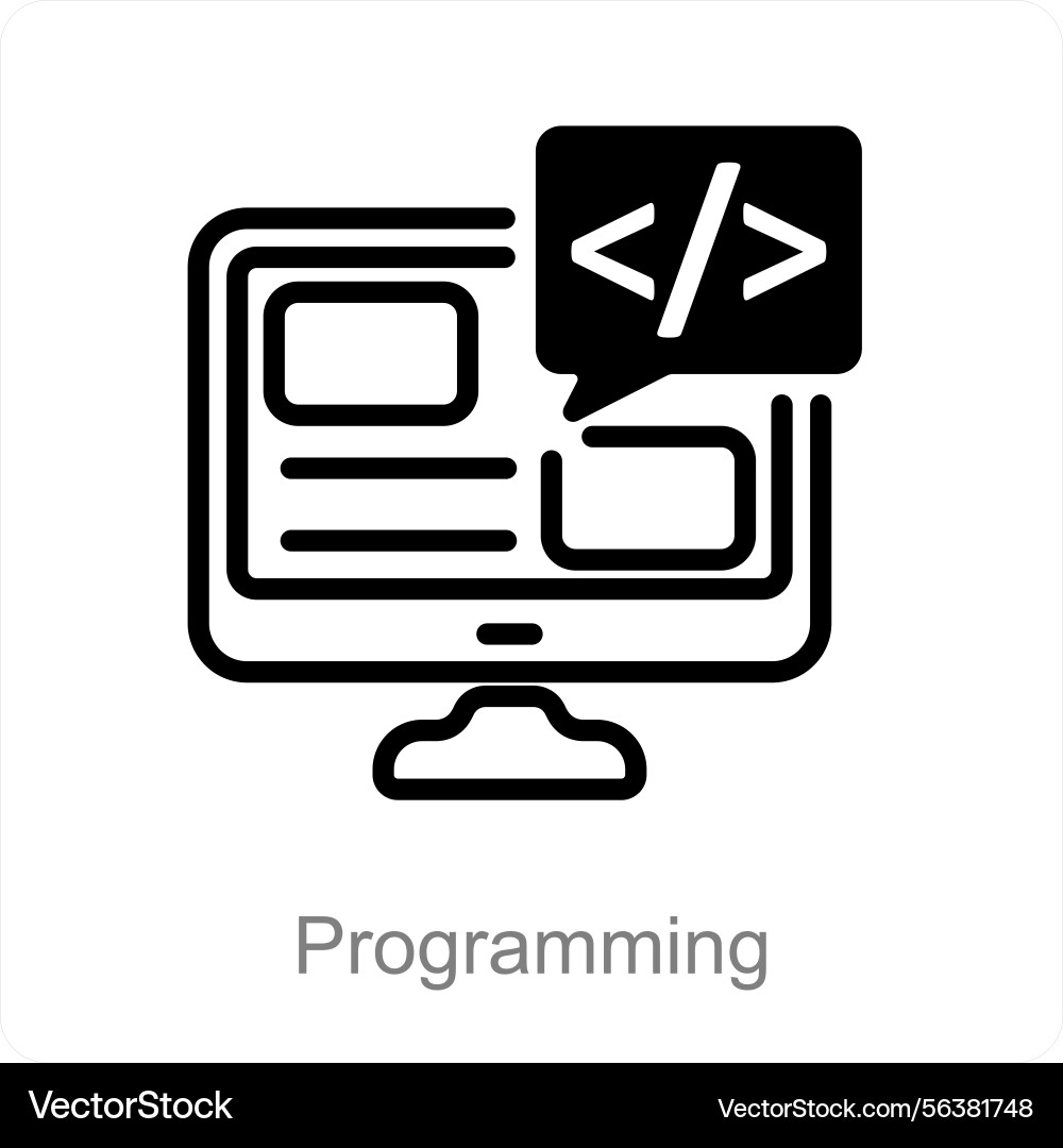 Programming icon concept vector image