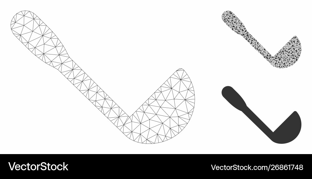 Scoop mesh wire frame model and triangle Scoop mesh wire frame model and triangle vector image