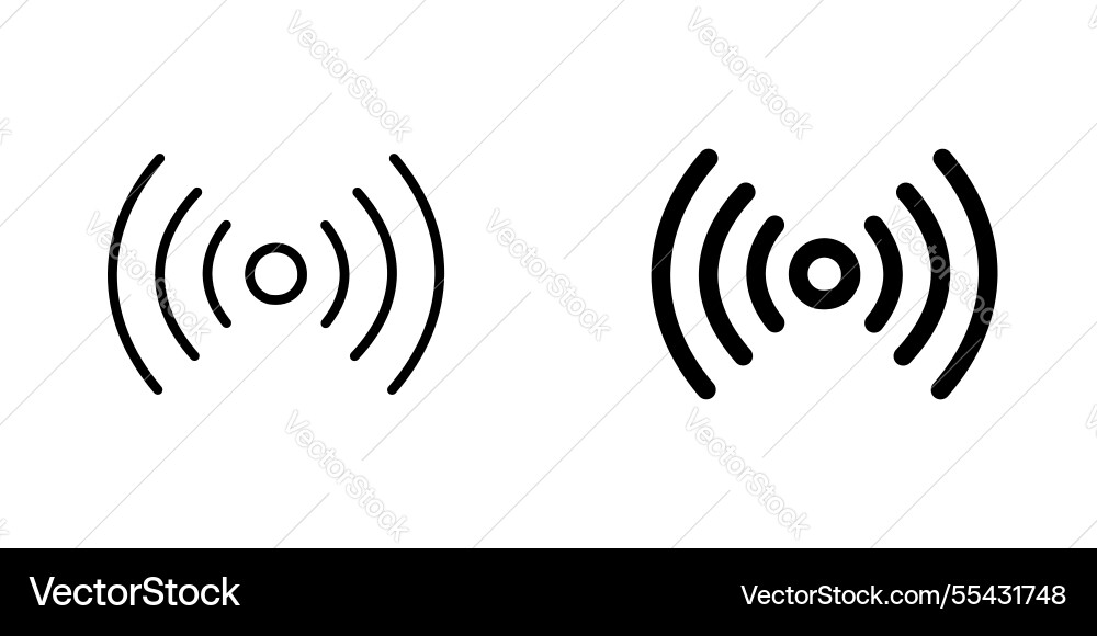 Sensor icons set in filled and strokes on white Sensor icons set in filled and strokes on white vector image