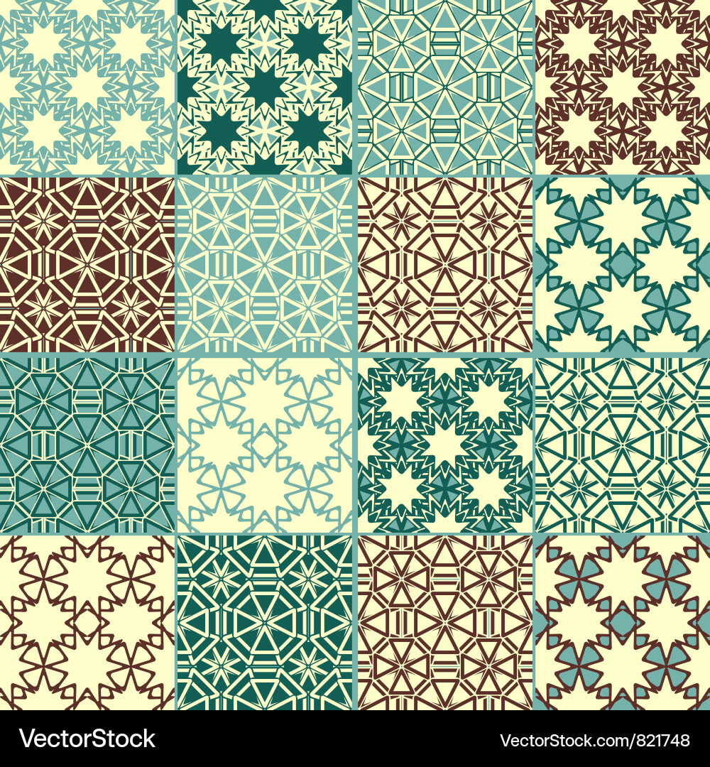 Set of four seamless patterns Vector Image