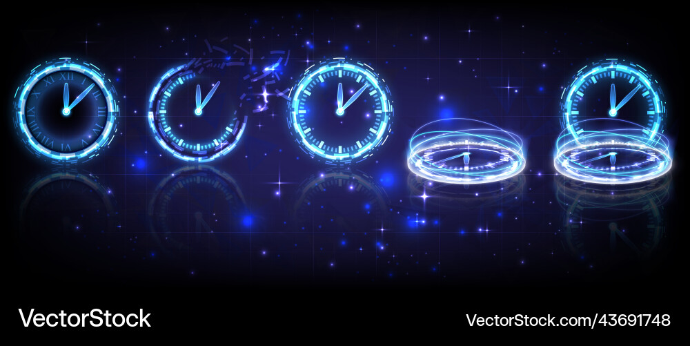 Time machine fade timer and deadline sci-fi Time machine fade timer and deadline sci-fi vector image