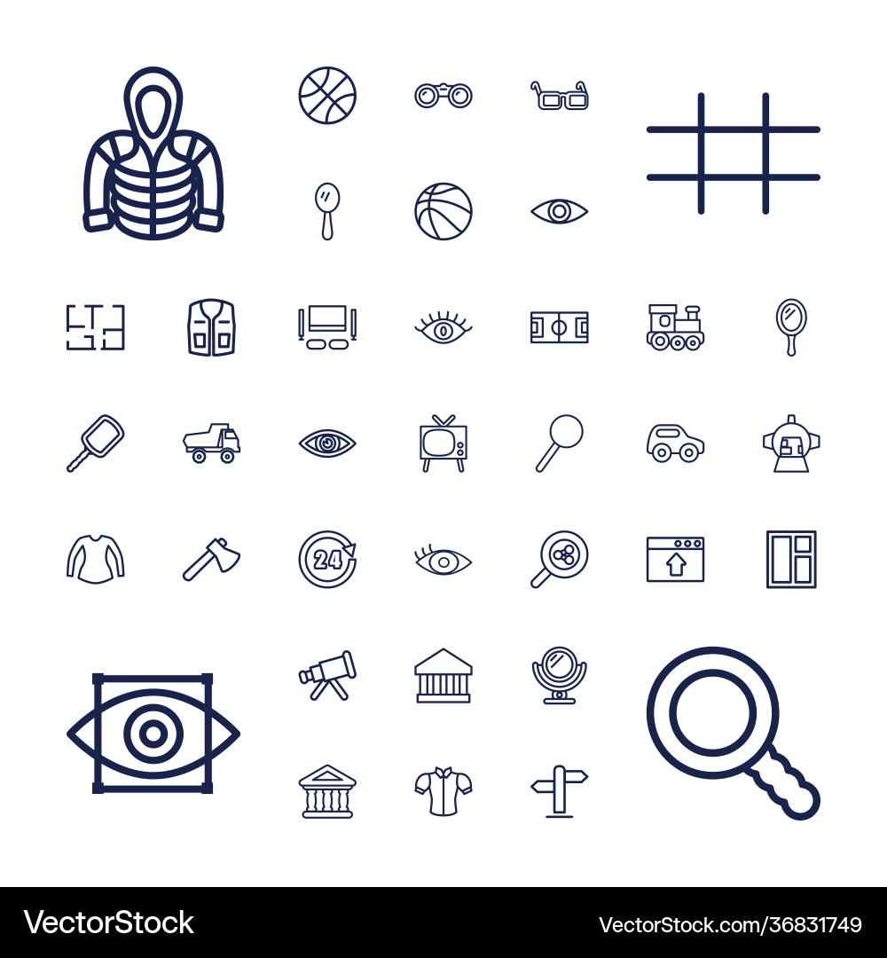 37 Icons anzeigen Lizenzfreies Vektorbild - VectorStock