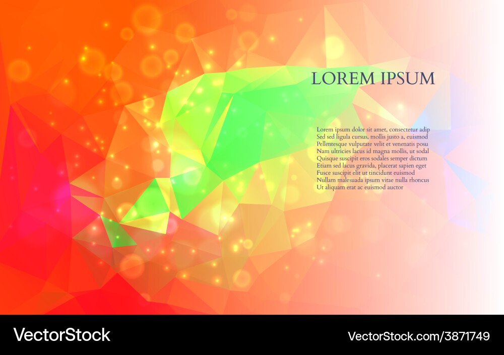 Abstract colorful triangles background vector image