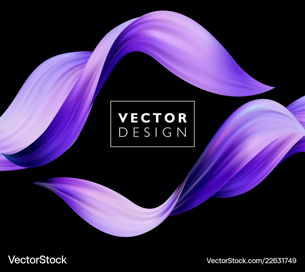 Abstract Fluid Color Wave Vector Image