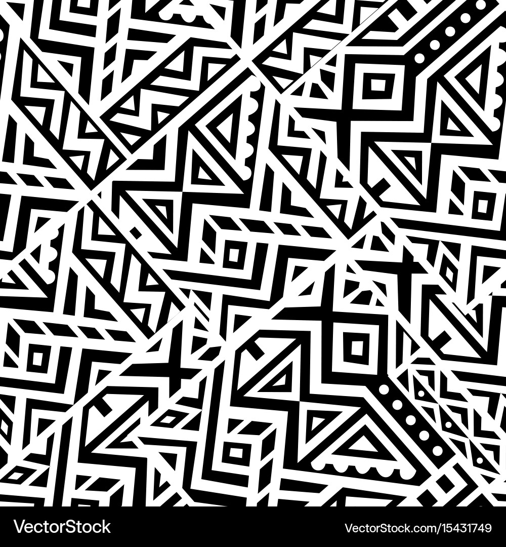 Abstract seamless pattern in ethnic style vector image