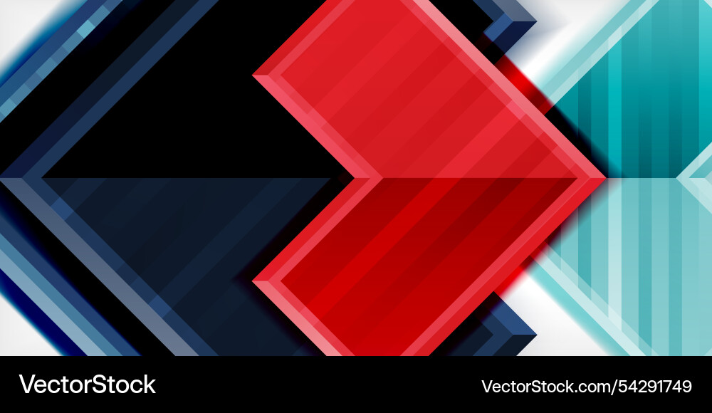 Arrow symbols created with 3d effects and line Vector Image