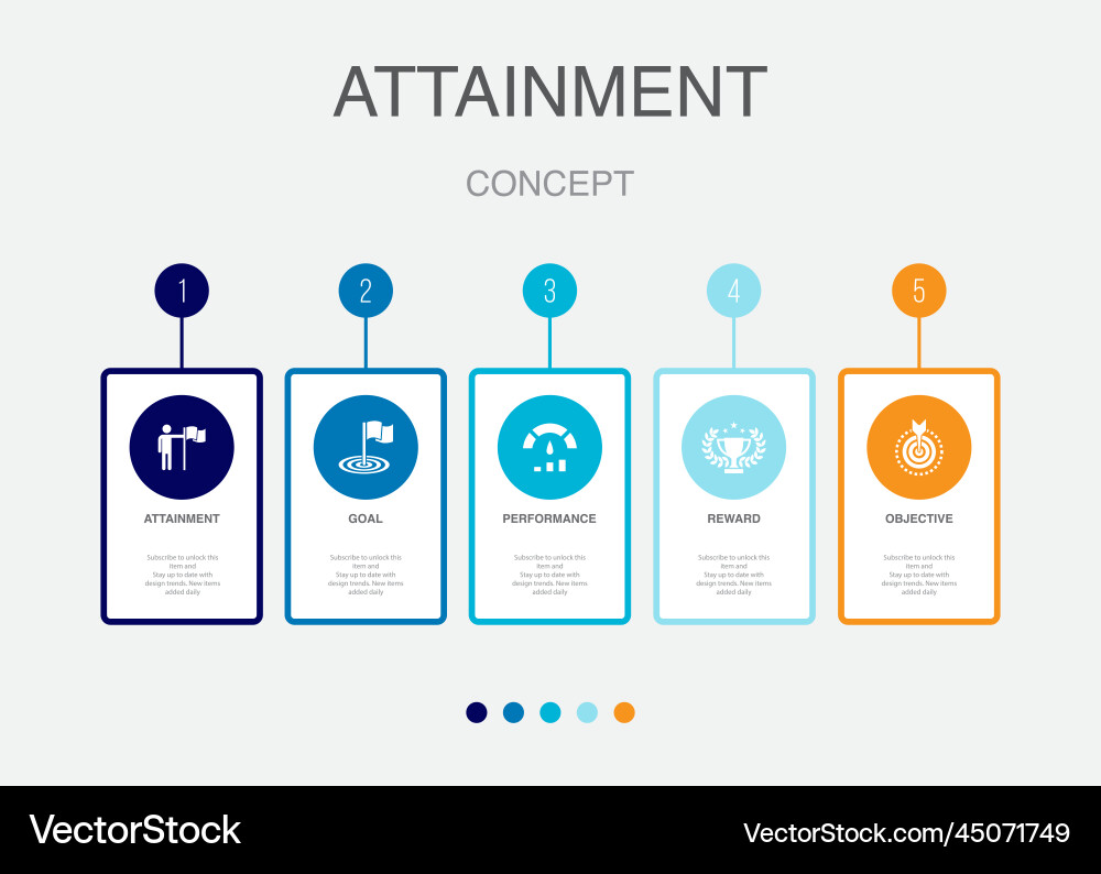 Attainment goal performance reward objective Vector Image