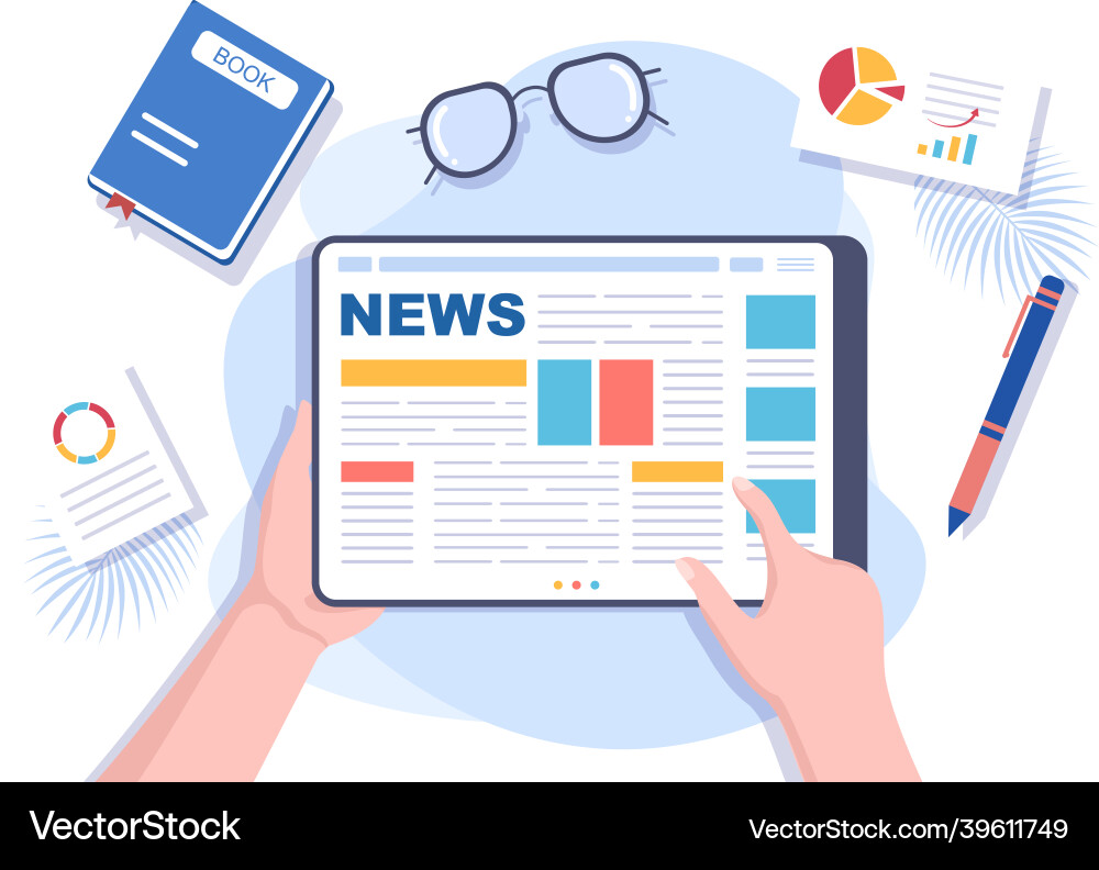Breaking news reporter background Breaking news reporter background vector image