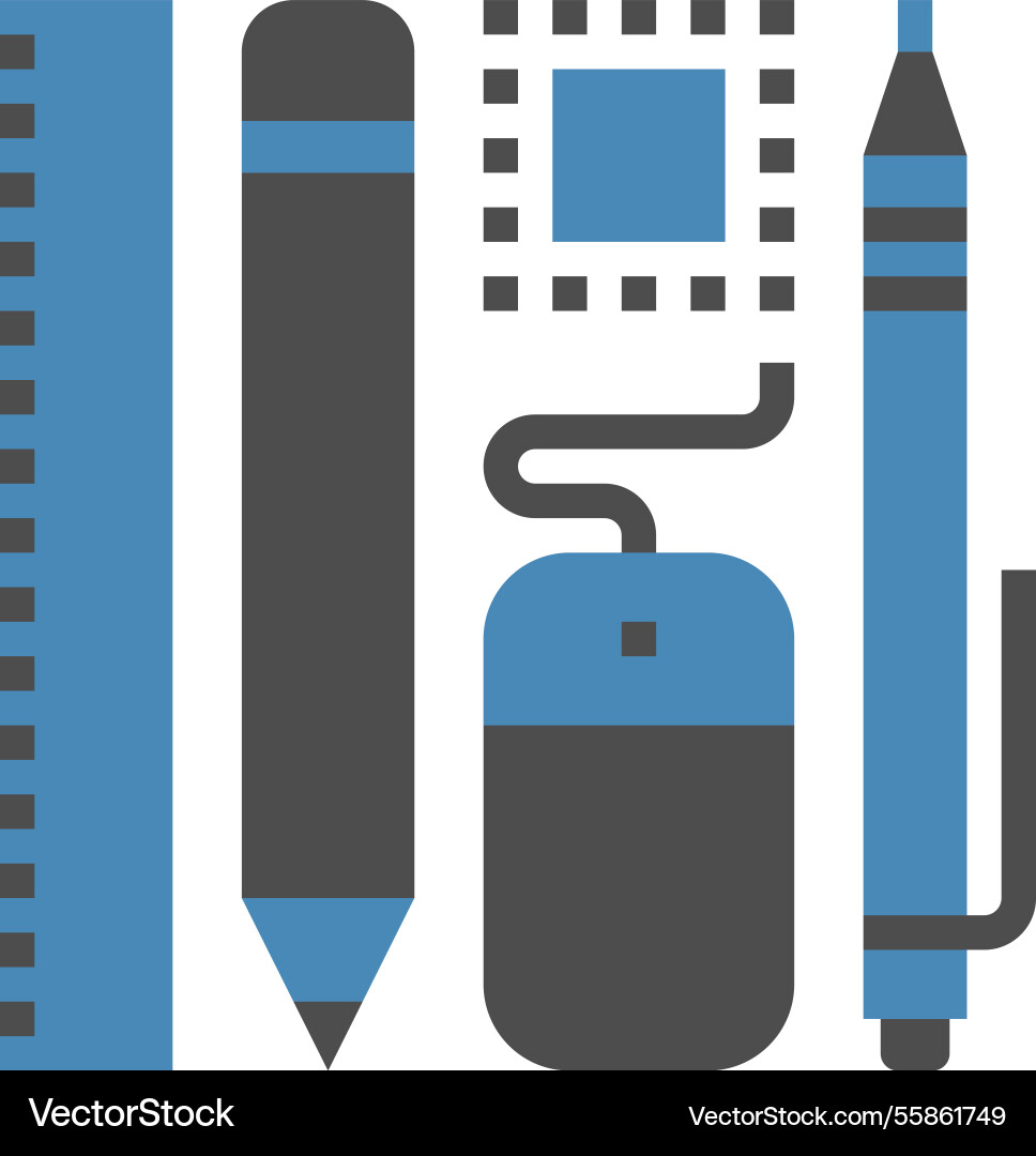 Design tools flat web icon concept Design tools flat web icon concept vector image