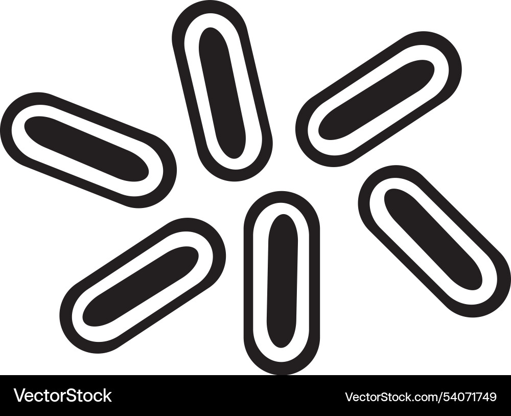 Graphic design showcasing six black oblong shapes Graphic design showcasing six black oblong shapes vector image