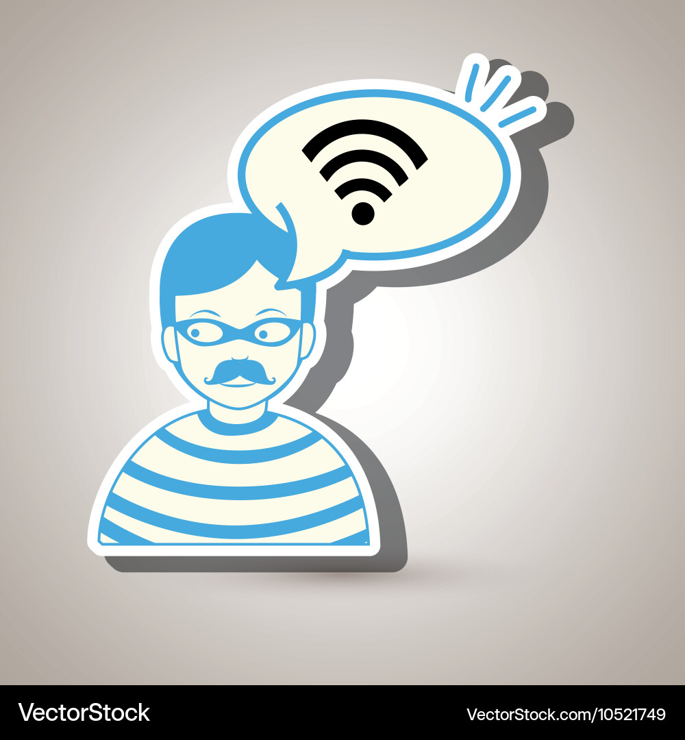 Hacker information app icon vector image