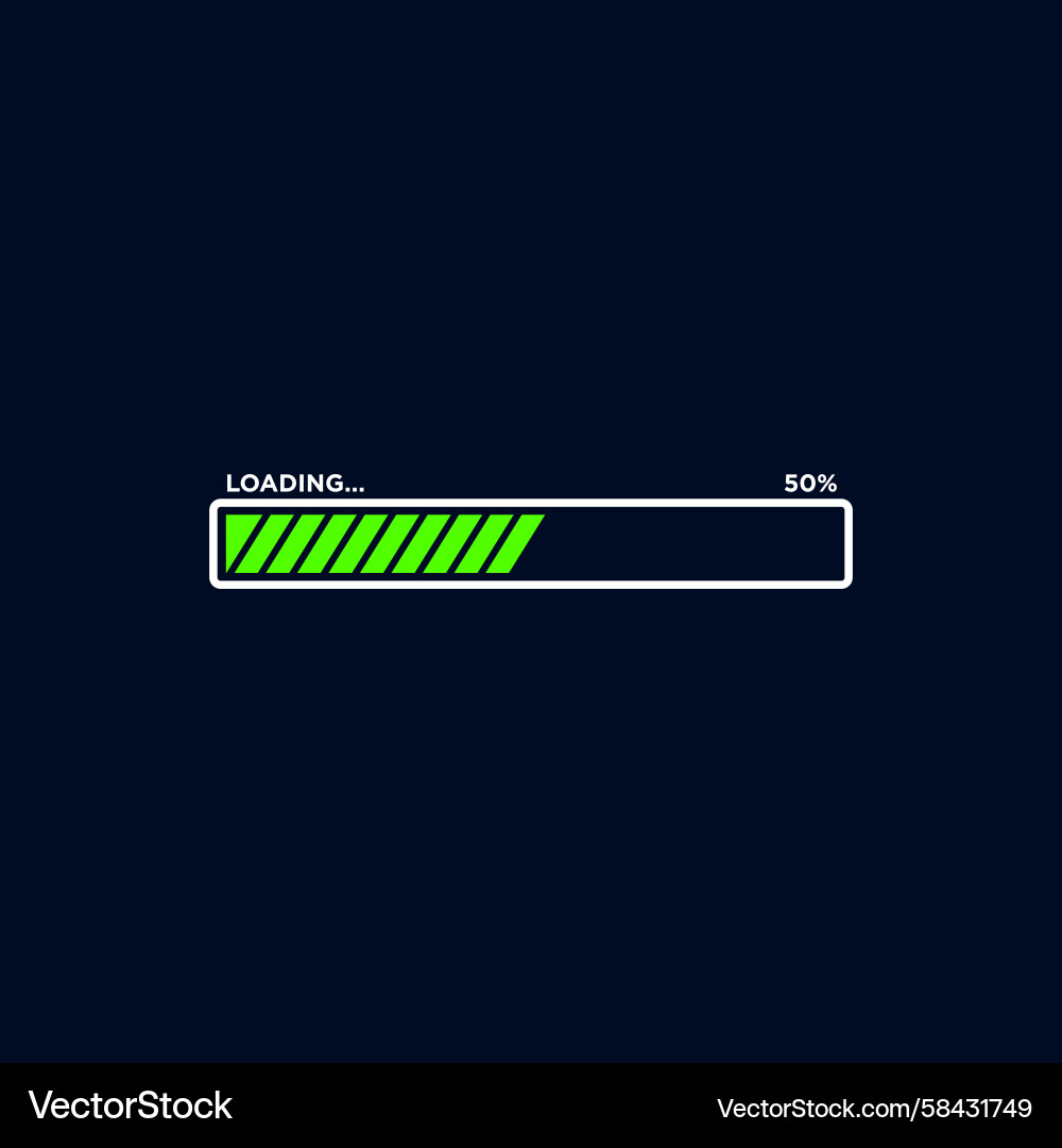 Loading Progress Bar Icon Vector Image