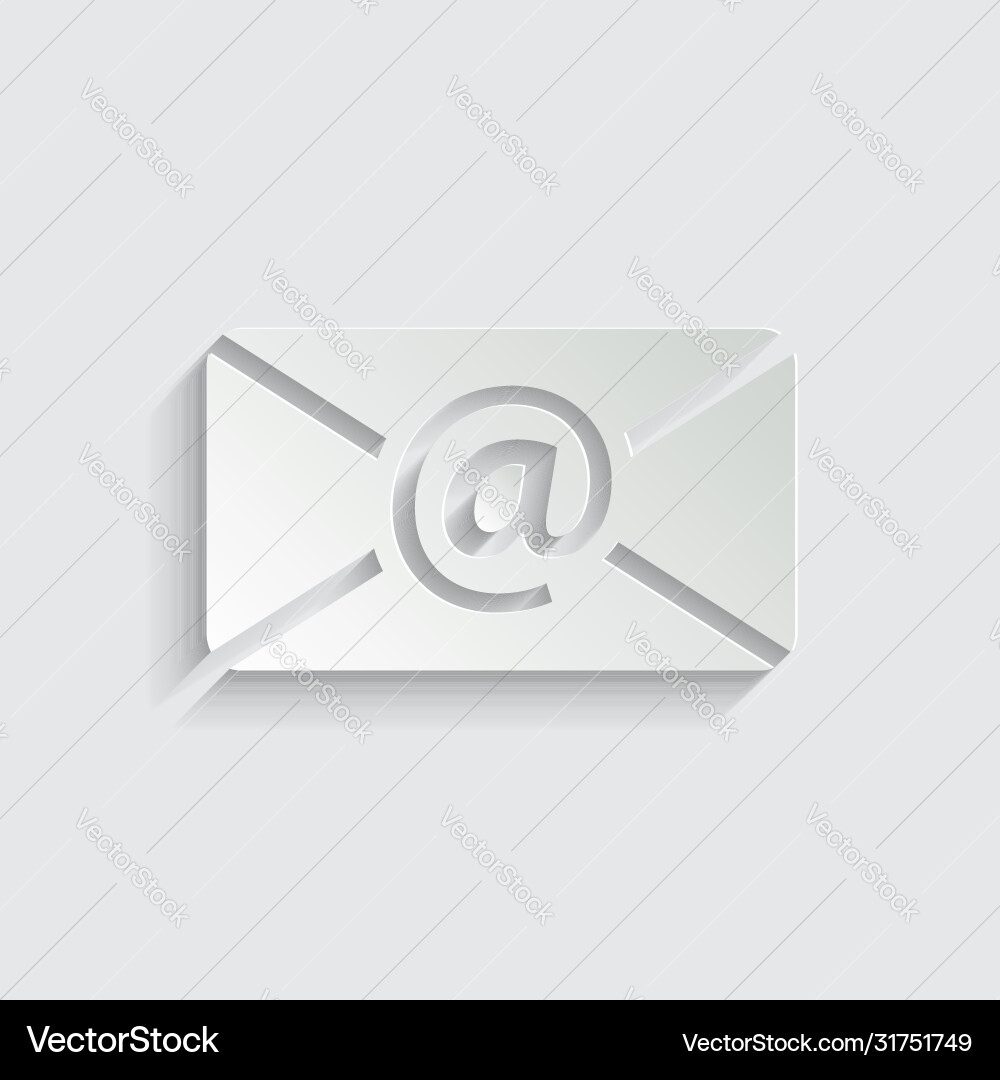 Mail icon envelope line style Vector Image