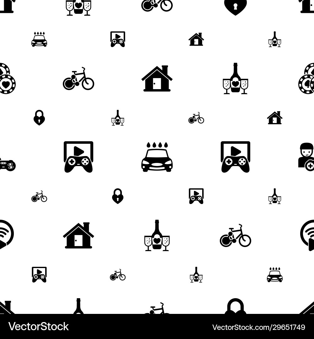 Modern icons pattern seamless included editable vector image