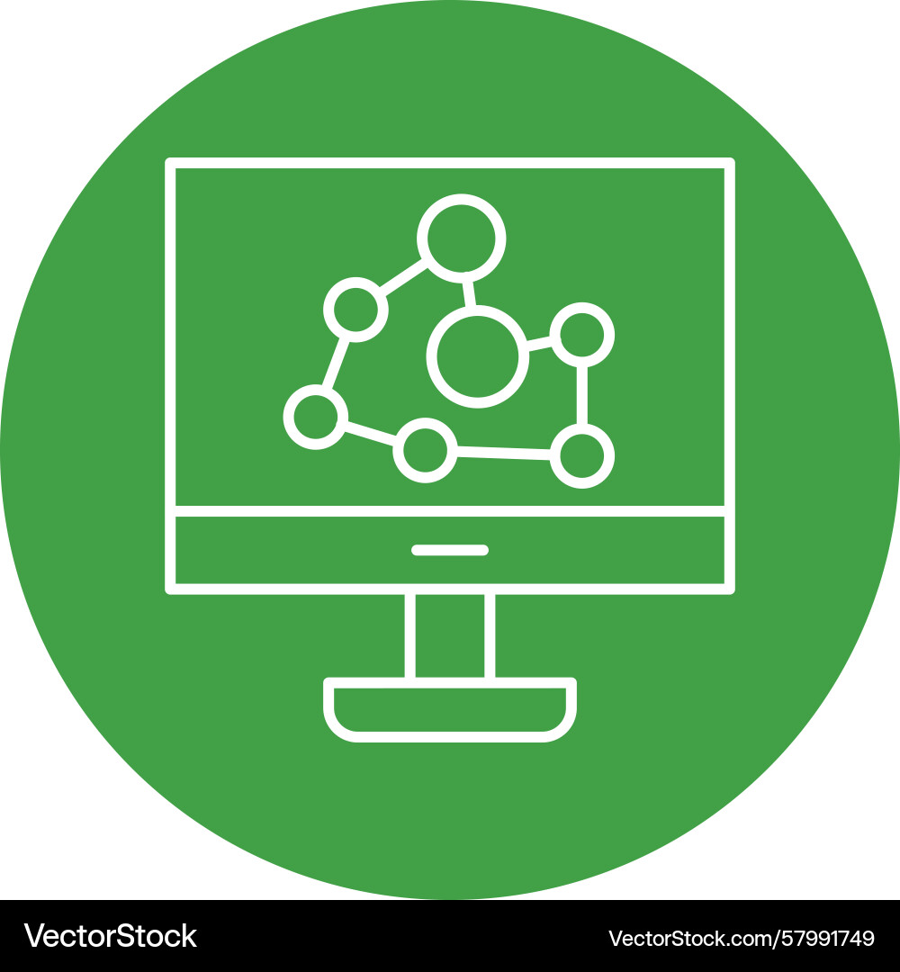 Network line multi circle Vector Image