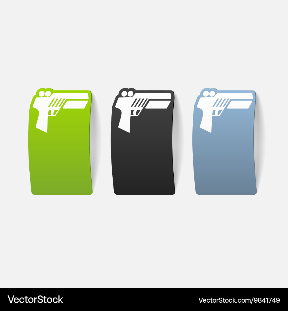Realistic design element gun game Vector Image
