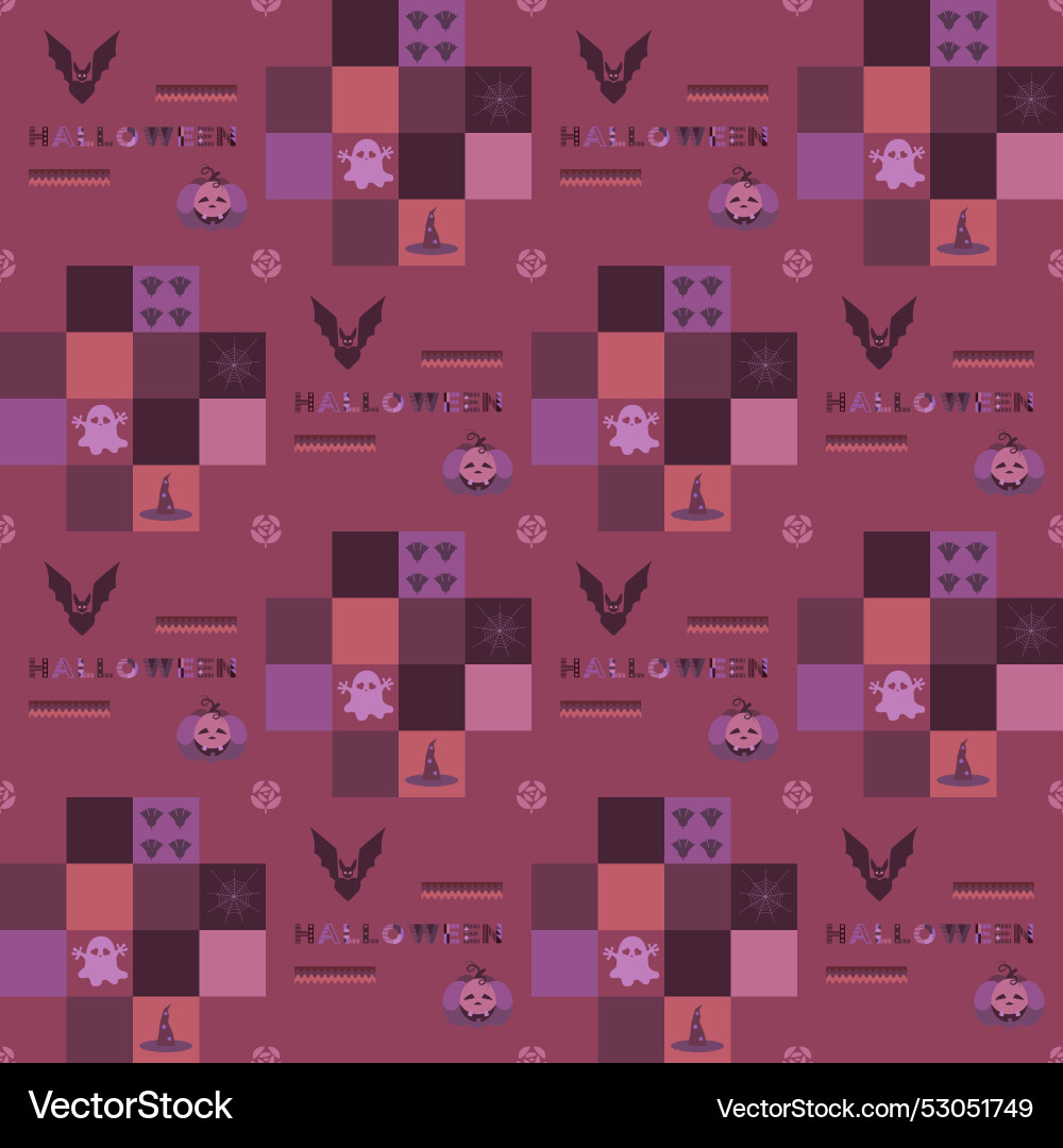 Seamless pattern for halloween party with elements Vector Image