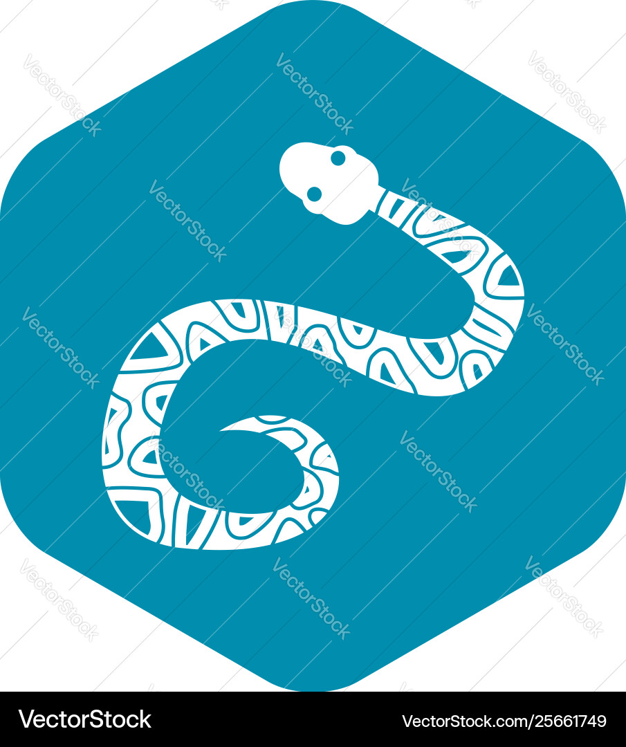 Snake icon simple style Vector Image