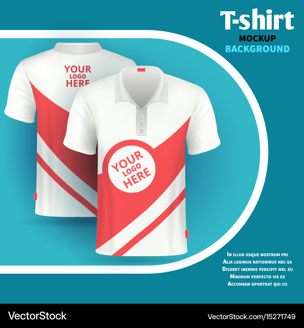 T-Shirt Mockup Template - Werbung vektorbild