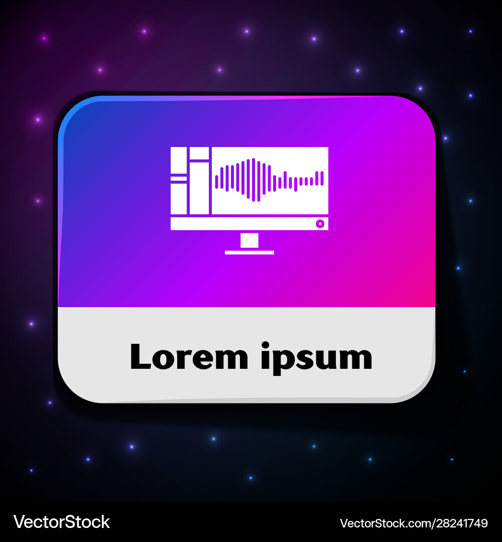 White sound or audio recorder editor software White sound or audio recorder editor software vector image