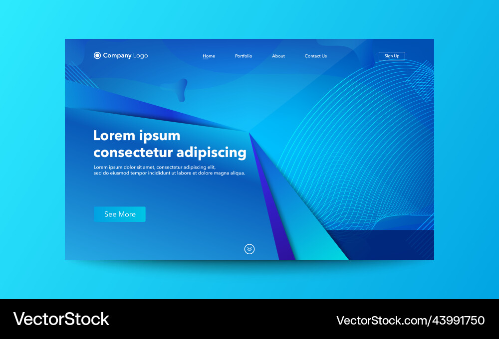 Abstract background website landing page template Abstract background website landing page template Vector Image