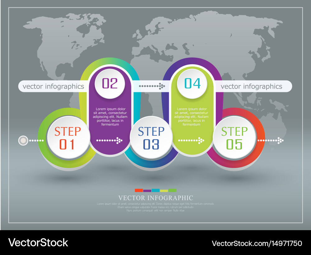 Abstract element for business strategy in stages vector image