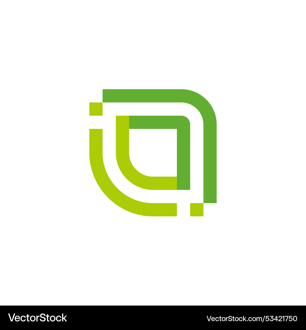 Buchstaben i Streifen Naturblatt modernes Logo Buchstaben i Streifen Naturblatt modernes Logo vektorbild