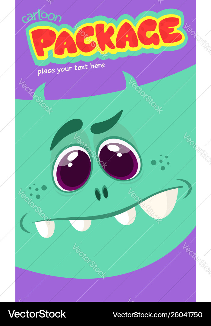 Cartoon Monster Gesicht Cartoon Monster Gesicht vektorbild