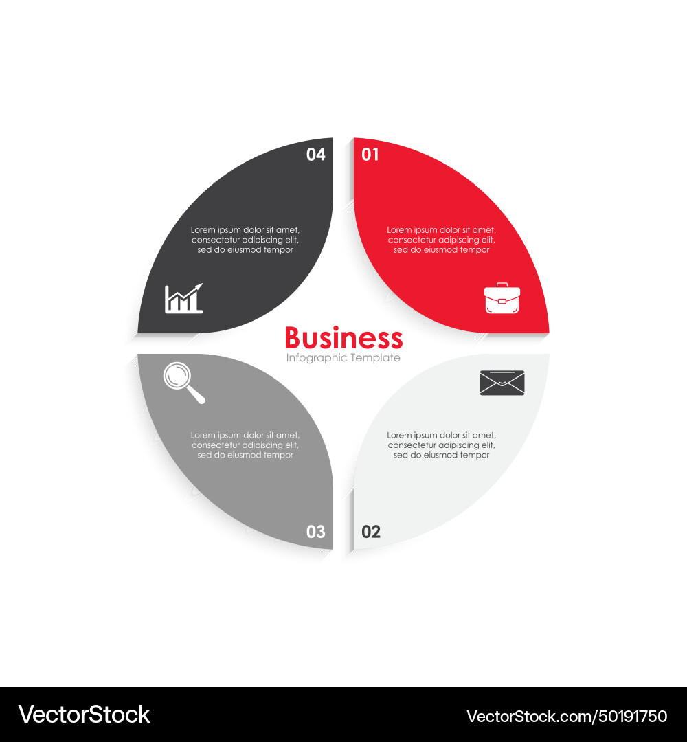 Circle chart infographic template Royalty Free Vector Image