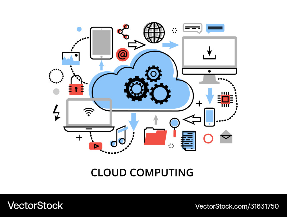 Cloud computing out Cloud computing out vector image