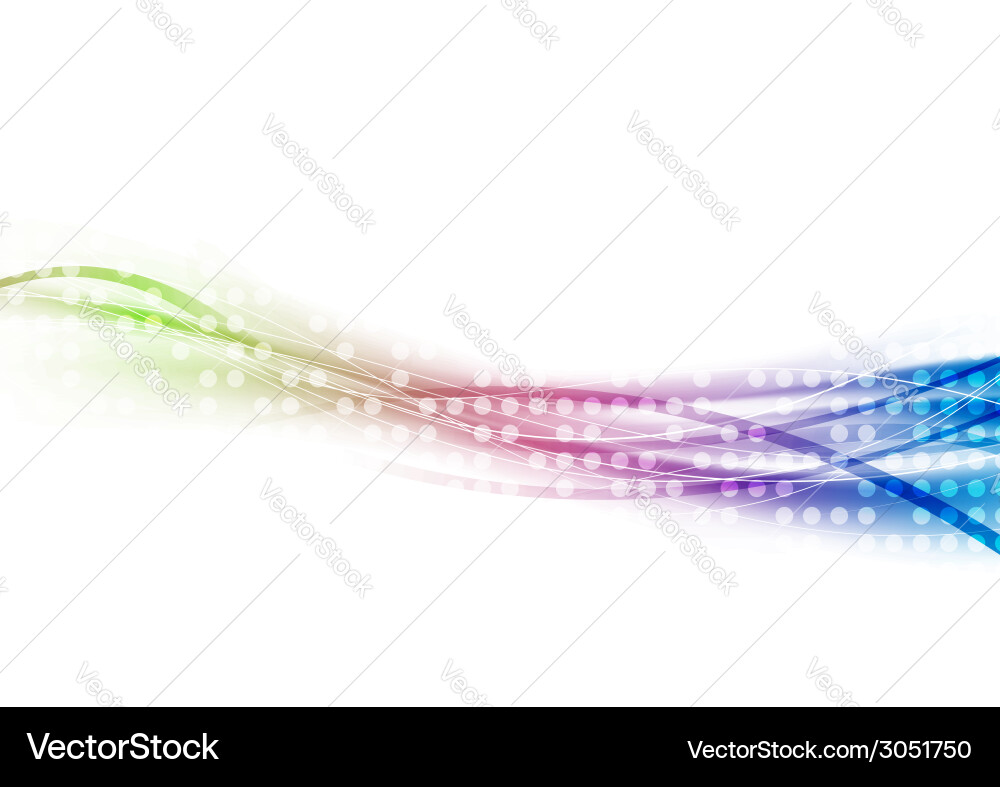 Colorful background with swoosh lines dots vector image
