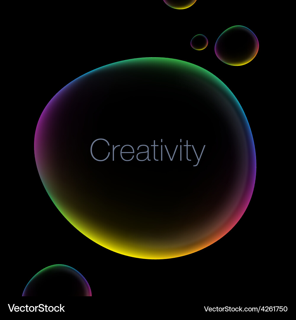 Creativity abstract background with speech bubble vector image