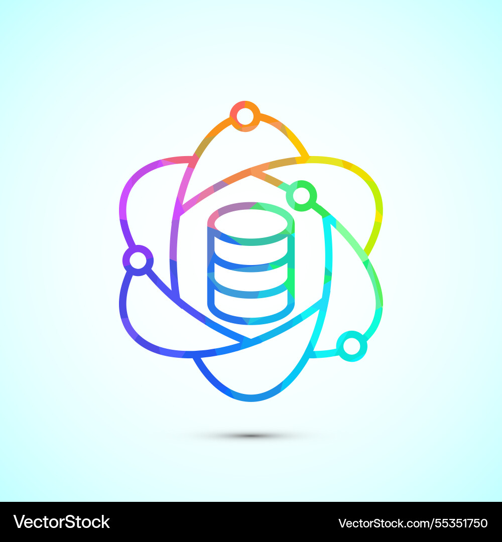 Data science icon design big digital tech Vector Image