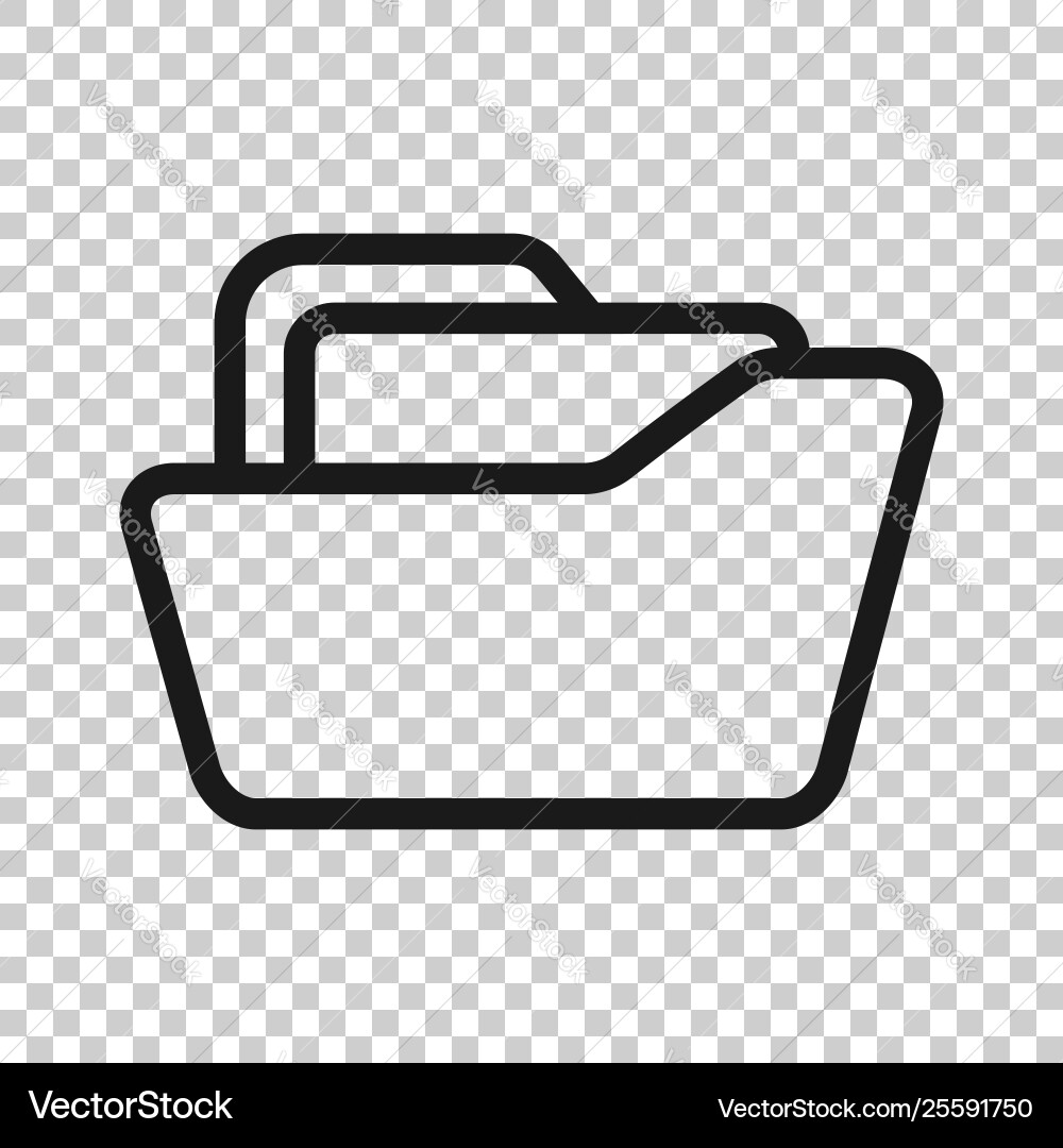 File folder icon in transparent style documents File folder icon in transparent style documents vector image