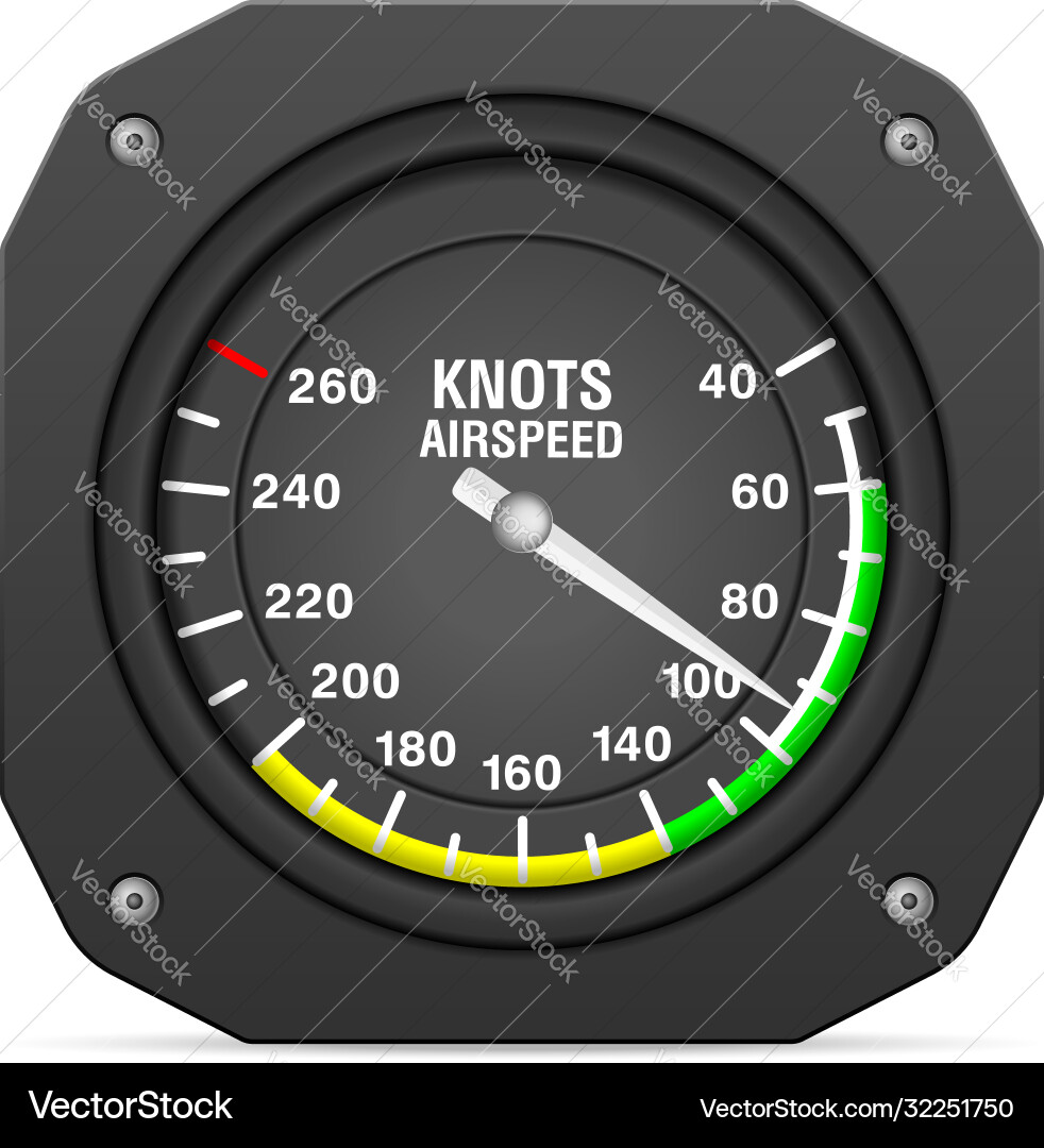Flight Airspeed Indicator vector image