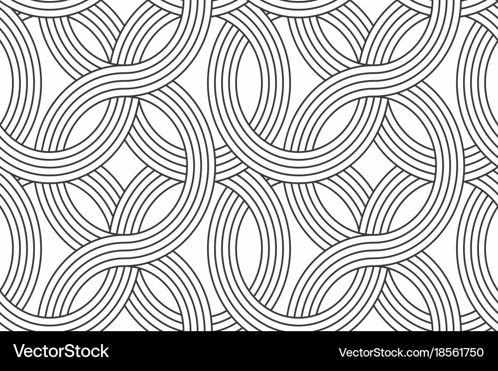 Geometric seamless pattern with linear vector image