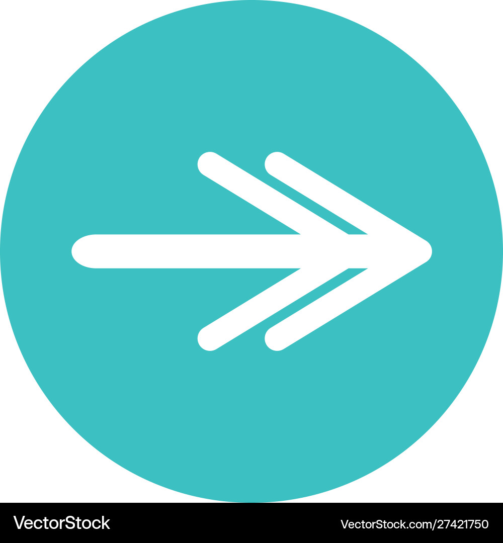 Icon double headed arrow in color circle vector image