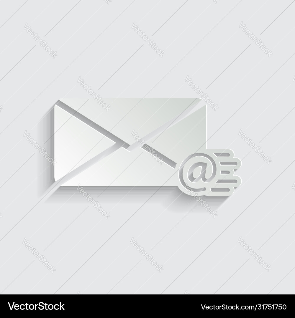 Mail icon envelope line style Vector Image