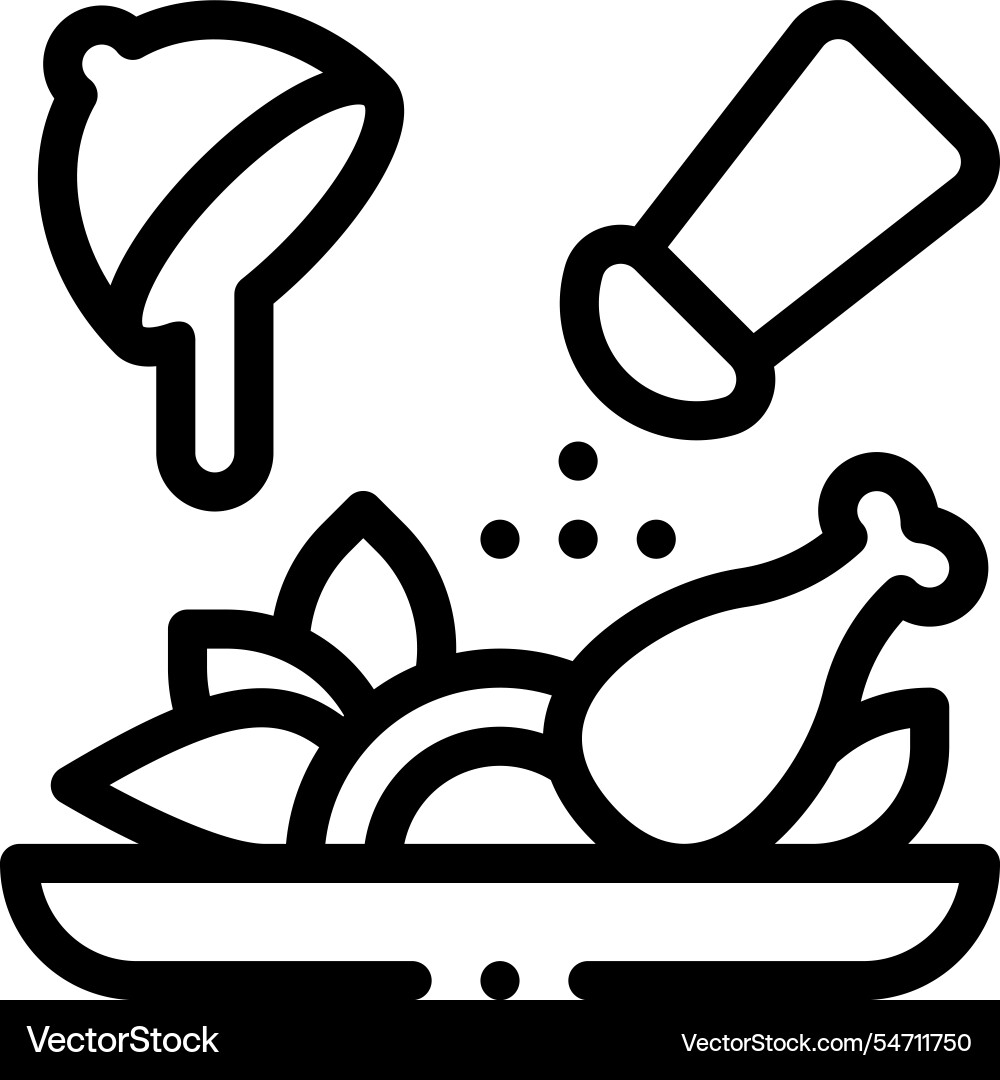 Marinated icon thin linear style design isolated Marinated icon thin linear style design isolated Vector Image