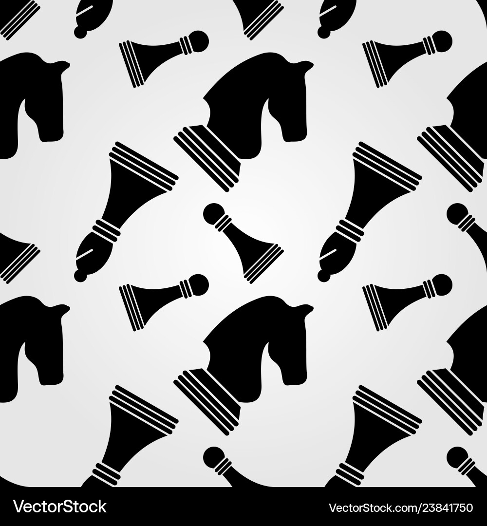 Seamless pattern with chess pieces Vector Image