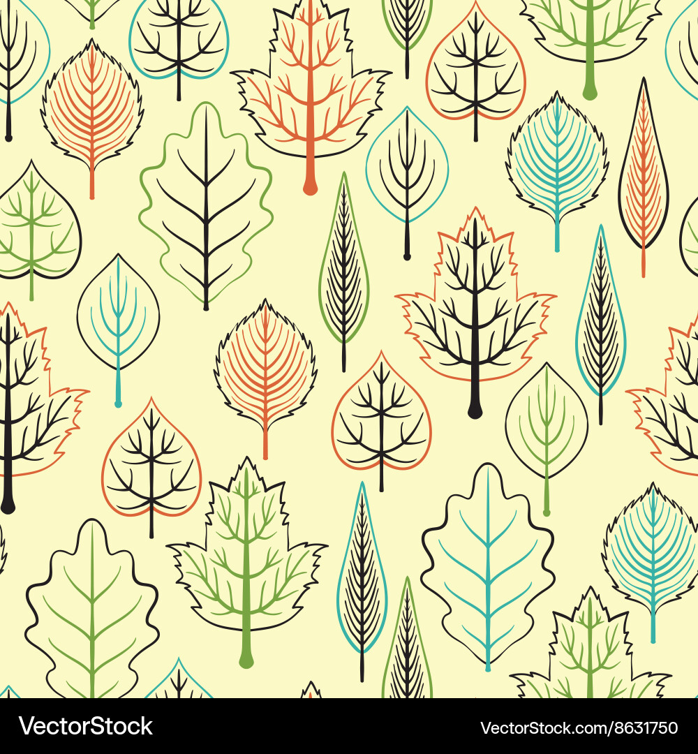 Seamless pattern with leaf Vector Image
