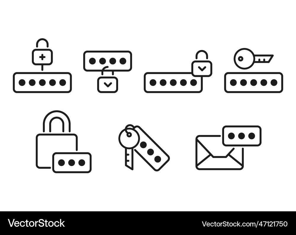 Security password of account with key lock Security password of account with key lock vector image