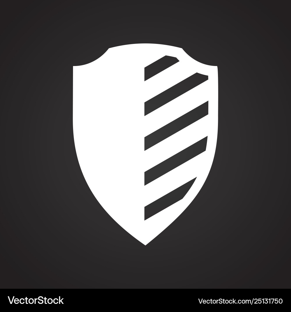 Shield icon on background for graphic and web Shield icon on background for graphic and web Vector Image