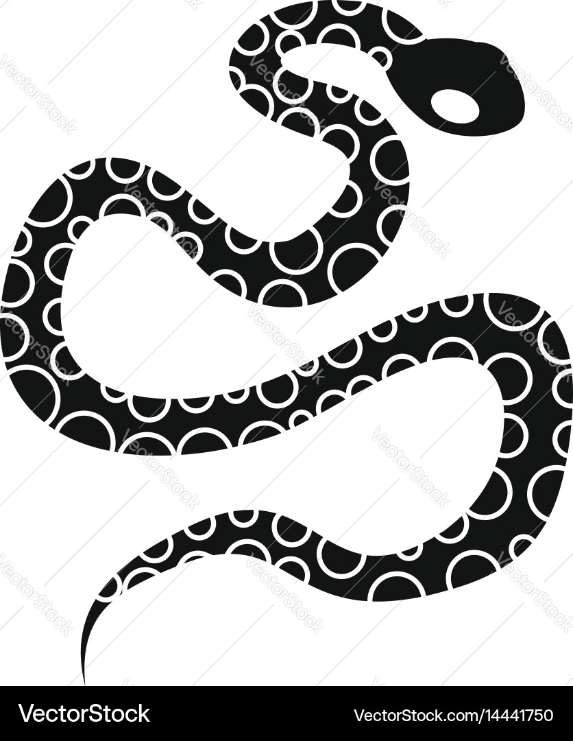 Simple Python Snake Icon Vector Image