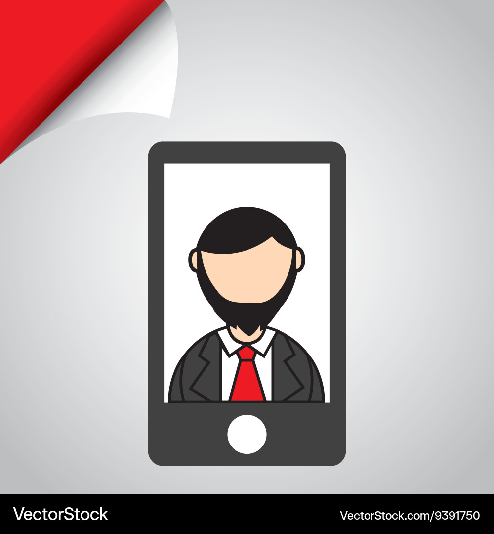 Smartphone user design vector image