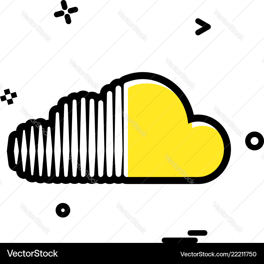 Soundcloud icon design Soundcloud icon design vector image