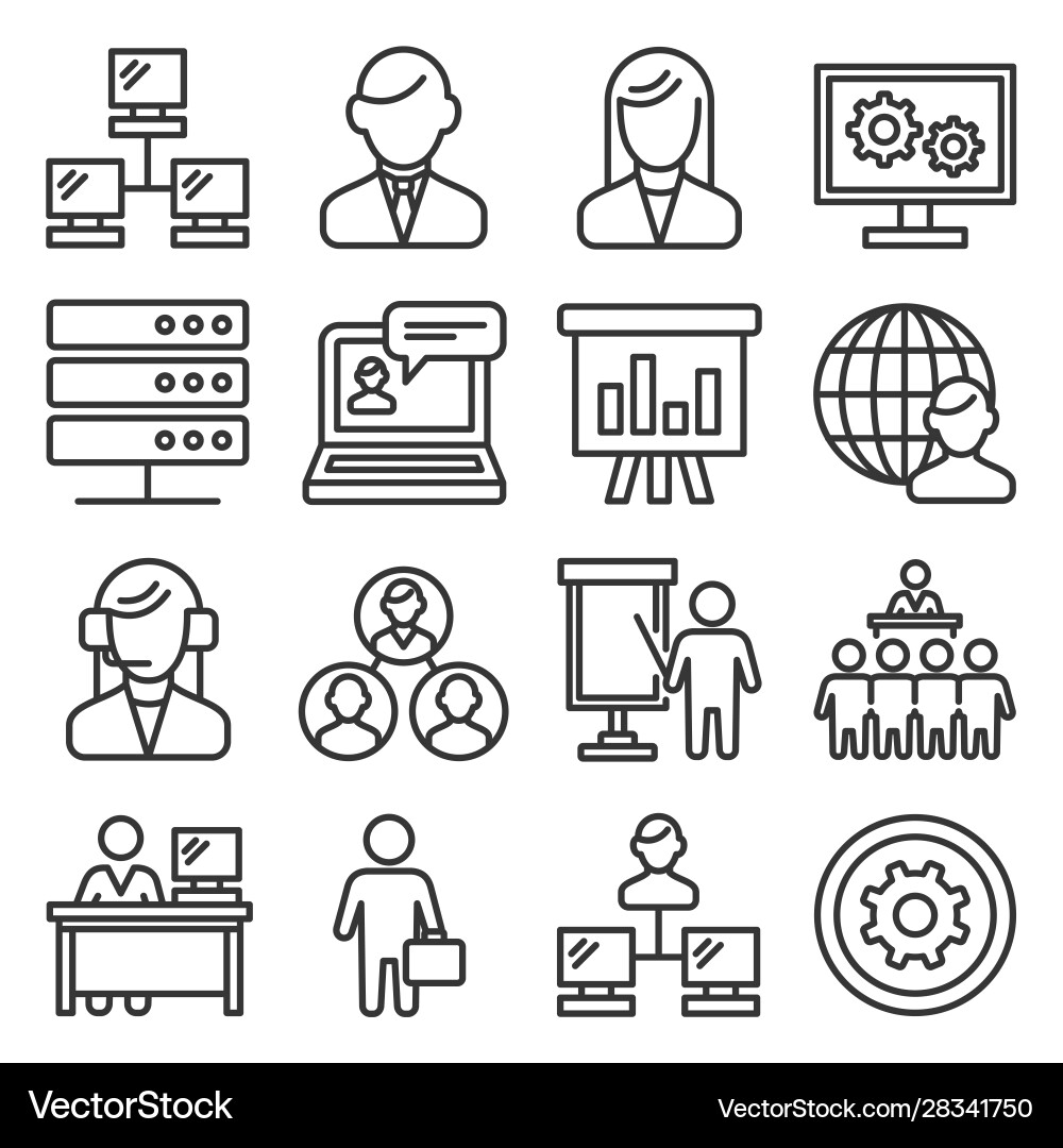 System Admin & Operator Icons vector image