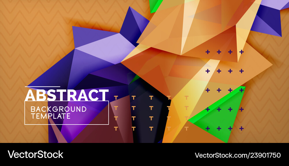 Triangular 3d geometric shapes background Triangular 3d geometric shapes background Vector Image